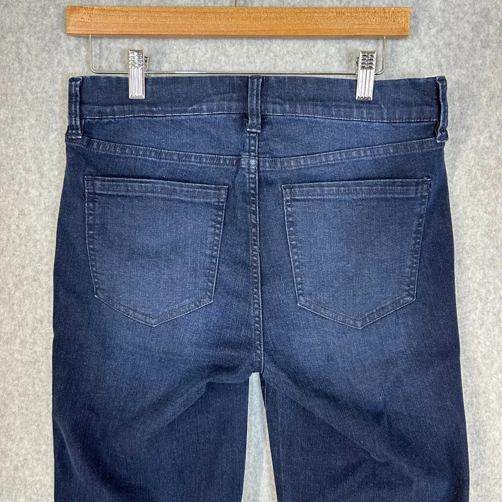 Liverpool The Gia Glider Crop Jeans Twisted Split Hem Dark Wash Denim Size‎ 8 29